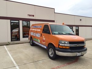 Water Damage and Mold Removal Vehicle At Headquarters